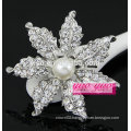 crystal leaf jewelry brooch